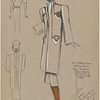Slim straightline costume coat.