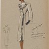 Fitted coat with scallop detail on collar and opening.