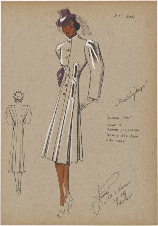 Beaded bodice on chiffon dresses - NYPL Digital Collections