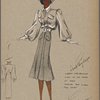Gibson Girl bloused coat in two tones of grey.