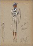 Fitted coat with three braided closures