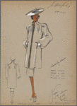 Ribbon outlines opening in coat.