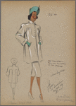 Short boxy coat with U-shaped yoke