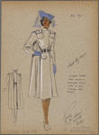 Belted coat with extra panels to achieve cape effect