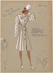 eefer coat. Cardigan neckline.