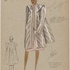 Loose coat of striped wool.