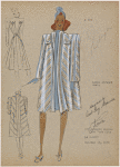 Loose striped coat.