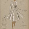 Seamings on body continue into skirt.