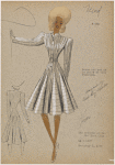 Gores are set in in skirt to give fullness.