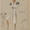 Silk fringe forms epaulettes.