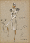 Silk fringe forms epaulettes.