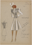 Braid or ribbon on bodice and sleeve.