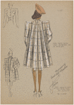 Full back loose coat--material cut on straight.