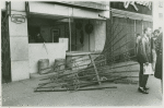 View of damage to Harlem businesses after riot following death of Rev. Dr. Martin Luther King, Jr., April 1968