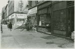 Another view of damage to Harlem businesses after riot following death of Rev. Dr. Martin Luther King, Jr., April 1968