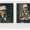 Portrait of man with hat; portrait of same man holding first portrait of himself