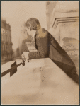 Edward Craig on a balcony at the Hotel Metropole, Brussels