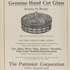 Pairpoint Genuine Hand Cut Glass - Retains Its Beauty