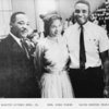 Dr. Martin Luther King, Jr, Mrs. Rosa Parks, and David Boston (Parade Marshall)at The Great Freedom March Rally, Cobo Hall