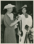 Marian Anderson receives the Spingarn Medal of the NAACP from First Lady Eleanor Roosevelt