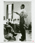 Civil rights activist Robert Moses addressing an audience