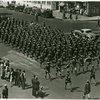 Returning soldiers on parade