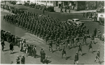 Returning soldiers on parade