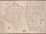 Queens, V. 1, Double Page Plate No. 20; Part of Jamaica, Ward 4; [Map bounded by Plaza, Ocean Ave., Linden Pl., Kinsey Pl.; Merrick Rd., Compton Pl., Lawrence Ave., Long Island Rail Road, Springfield Rd.]