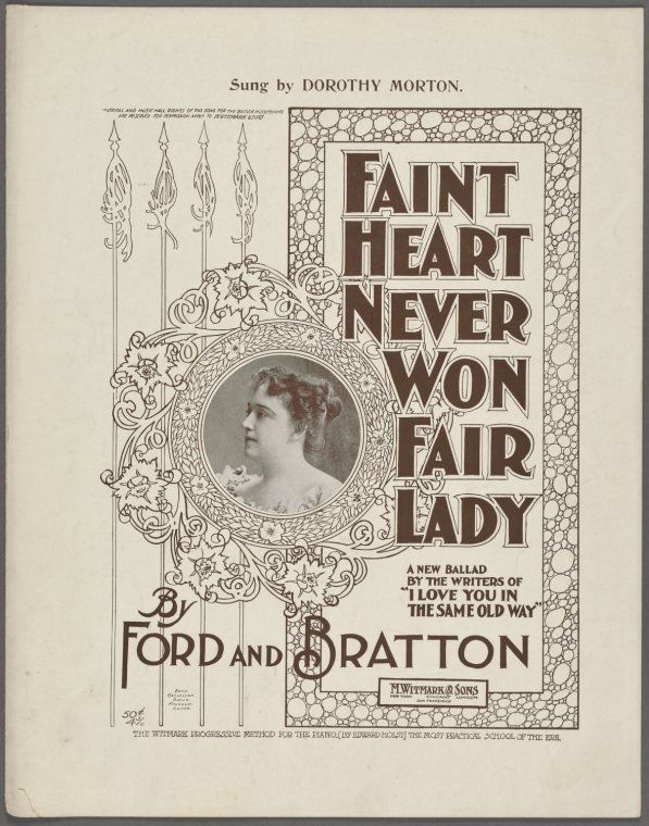 Faint heart never won fair lady NYPL Digital Collections