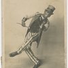 Le Cake-Walk."Danse au Nouveau Cirque, LES NEGRES." Photo postcard of man dancing with top hat and cane.