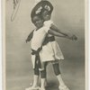 Le Cake-Walk."Danse au Nouveau Cirque, LES ENFANTS NEGRES." Photo postcard of young boy and girl in dance pose, back to back, clasping hands.