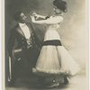 Cake Walk. Photo postcard of couple in dancing pose, woman gesturing with both hands.