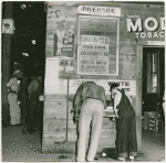 North Carolina. Tobacco sales. Drinking fountains at a Lumberton warehouse