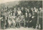 Claudia Jones in a group portrait with Harry Winston and others in Moscow, 1962-1963.
