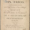 Six trios concertants pour deux violons et basse obligée ... 