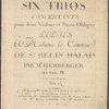 Six trios concertants pour deux violons et basse obligée ... [violino secondo]