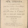 Six trios concertants pour deux violons et basse obligée ... 
