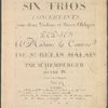 Six trios concertants pour deux violons et basse obligée ... [basse]