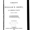 Narrative of William W. Brown: an American slave