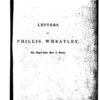 Letters of Phillis Wheatley, the Negro slave poet of Boston