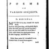 Poems on comic, serious and moral subjects. By Phillis Wheatley, Negro servant to Mr. John Wheatley of Boston, in New England. 2d ed., corr.