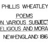Poems on various subjects, religious and moral