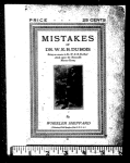 Mistakes of Dr. W. E. B. Du Bois : being an answer to Dr. W. E. B. Du Bois' attack upon the Honorable Marcus Garvey.