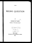 The Negro question, by George W. Cable.