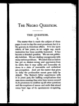 The Negro question, by George W. Cable.