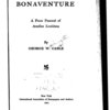 Bonaventure: a prose pastoral of Acadian Louisiana