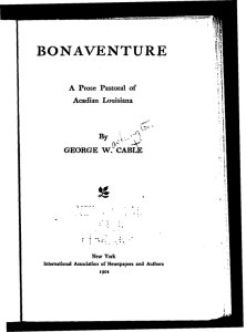 Bonaventure: a prose pastoral of Acadian Louisiana