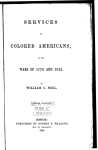 Services of colored Americans in the Wars of 1776 and 1812