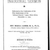 Inaugural sermon, delivered at the Celebration of the first anniversary of the "African church," Lagos, West Africa, December 21, 1902. Published by request."
