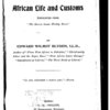 African life and customs.